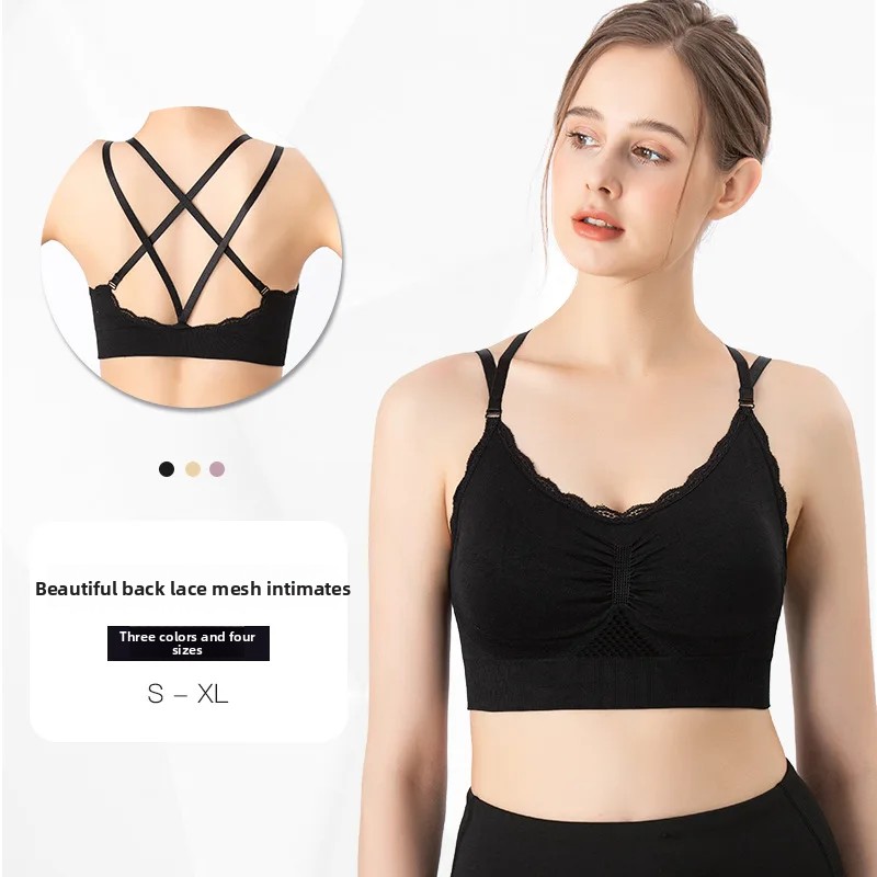 Quick Dry Underwear - Reggiseno Sportivo in Pizzo e Rete