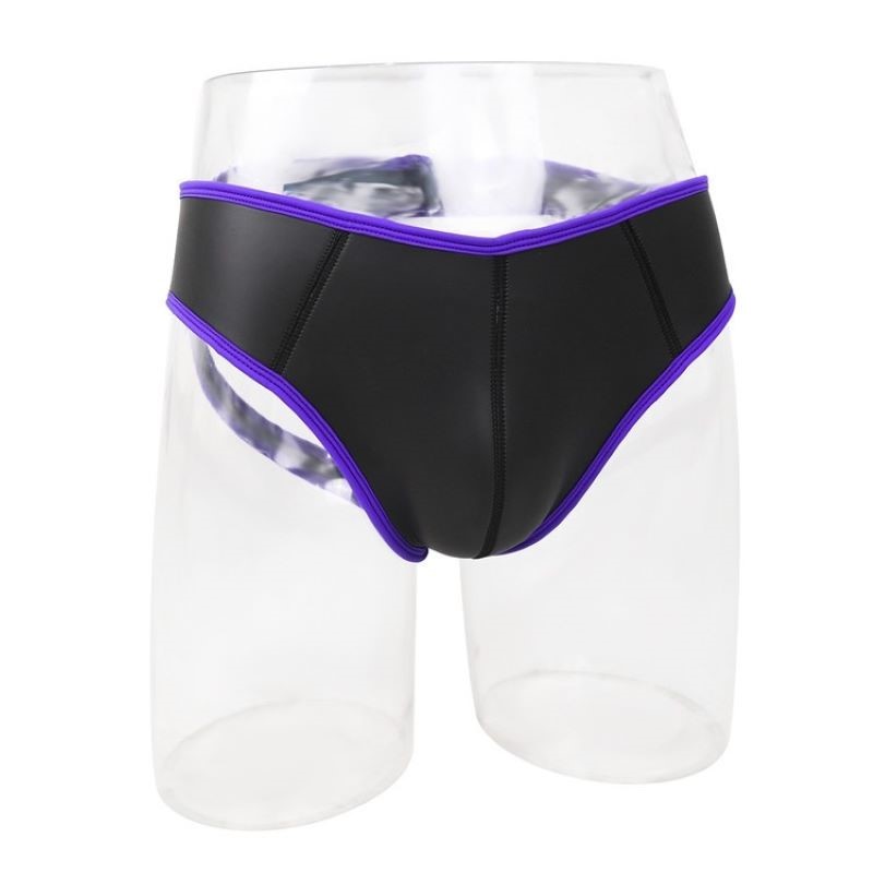 Pouch Boxer Pouch - Slip da uomo in pelle sintetica,