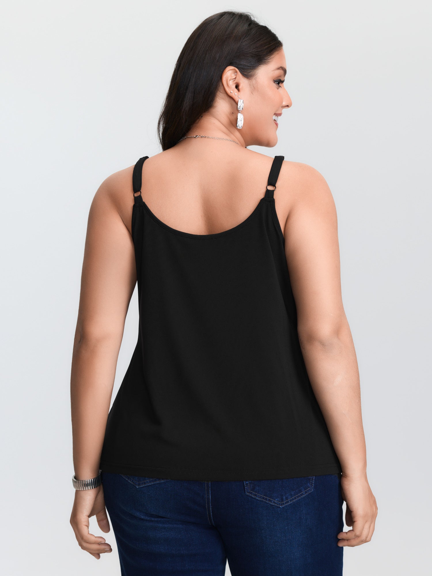 Canotta nera in maglia, dispon - Suspender Tank Top recensione e prezzo